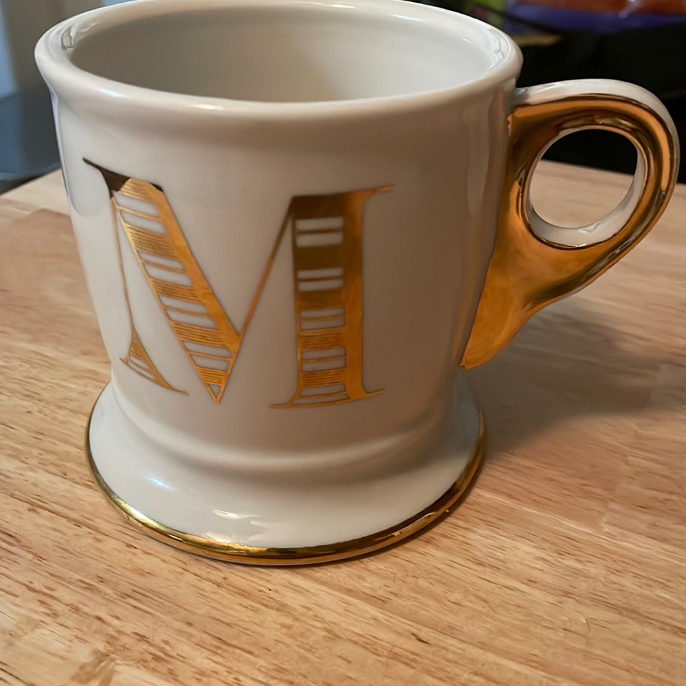 Anthropologie Sparrow Initial M Mug